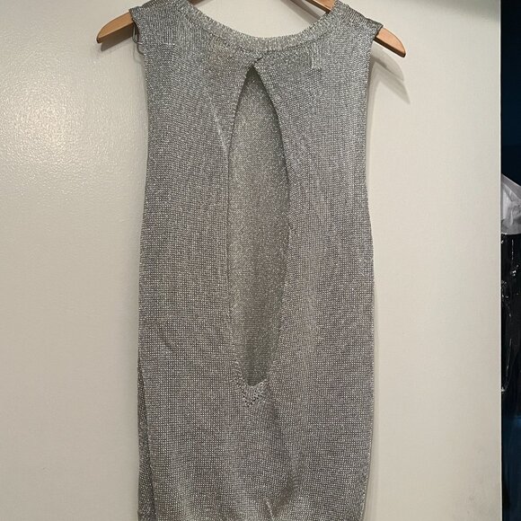 Silver Shiny Sleeveless Dress by H&M (Size‎ 6) - Picture 10 of 15
